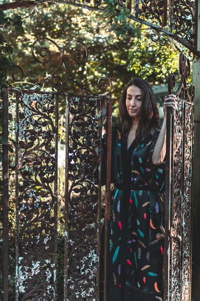 Silk Feather Robe